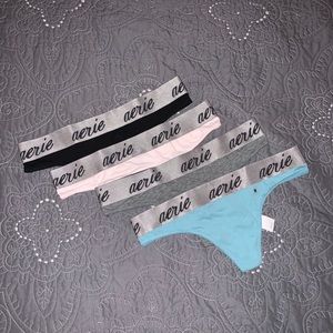 Aerie Cotton Logo Thong Bundle - Medium